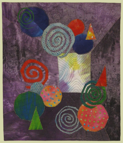 Image of quilt titled “Quantum Physics” by Donna DeShazo